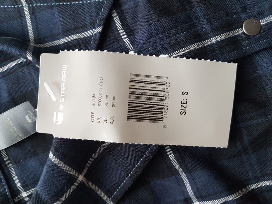 S 36 G-star Raw women koszula w kratę damska granatowa