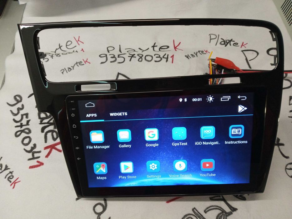 Rádio GOLF 7 - Android 13 – 2 DIN GPS WIFI - Novo Garantia PRETO