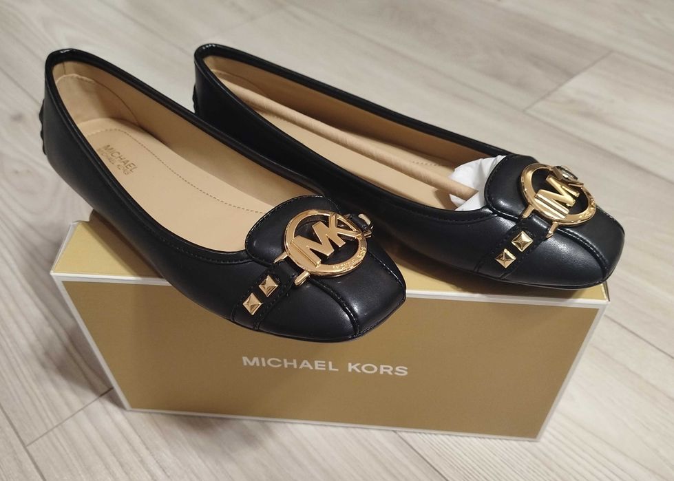 Buty damskie baleriny czarne nowe Michael Kors, rozmiar 7,5