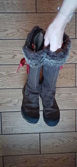 Skórzane śniegowce Quechua# brązowe buty zimowe r. 38