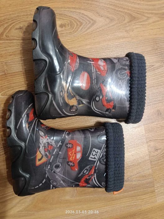 Дитячі гумові сапоги Demar р.28–29 — теплі та яскраві для хлопчика!