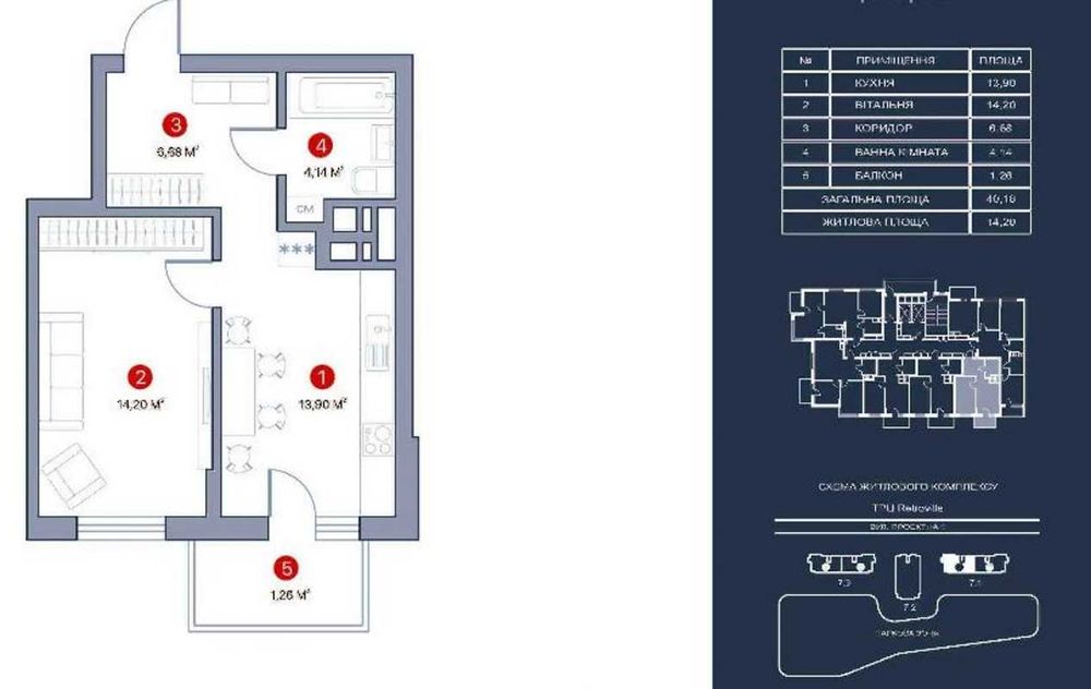 Продаж євродвушки в ЖК 7 квартал  вул.Олеся 13 Виноградар, без комісії