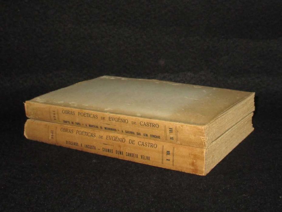 Livros Obras Poéticas de Eugénio de Castro Volumes IX e X 1944