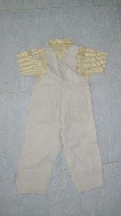 Jardineiras e Polo da marca Chicco - 2 anos
