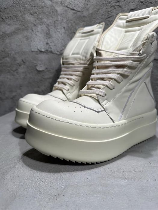 Rick Owens Geobasket Double Bumper/Megabumper White/Преміум якість!