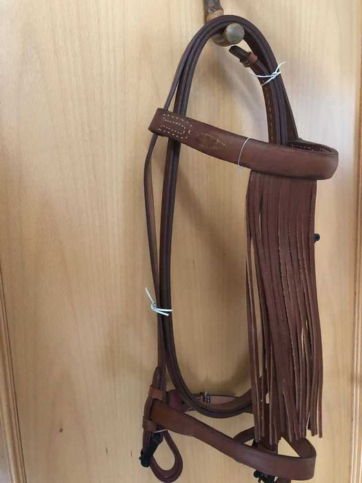 Cabeçada Espanhola - Nova - Em Couro - Equitação, Cavalos