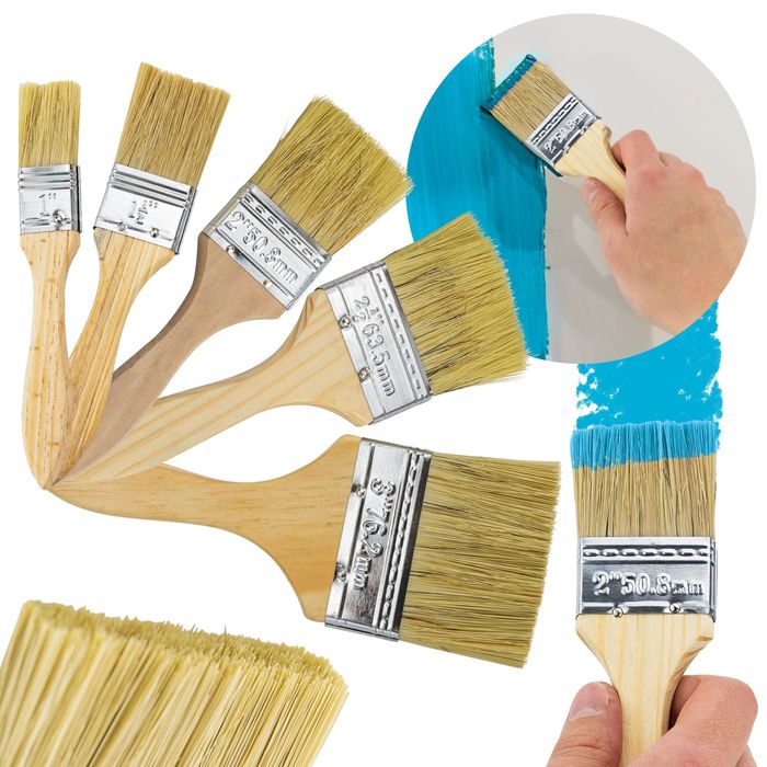 Pędzle do malowania zestaw pędzli płaskich