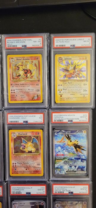 Slabs Pokémon Raras Graduadas Charizard Blastoise Arcanine venusaur