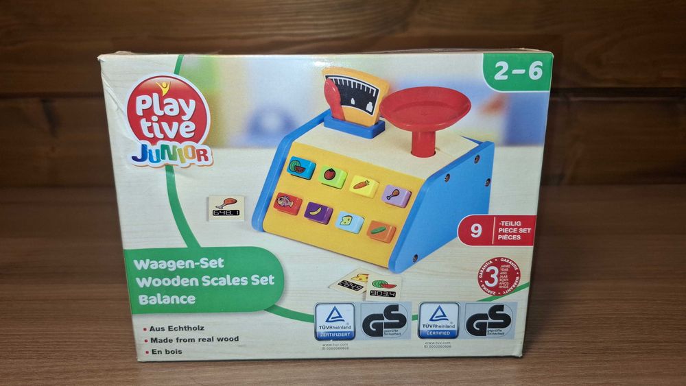 Mega Drewniana Kasa Sklepowa - Zabawka Sensoryczna - Maria Montessori