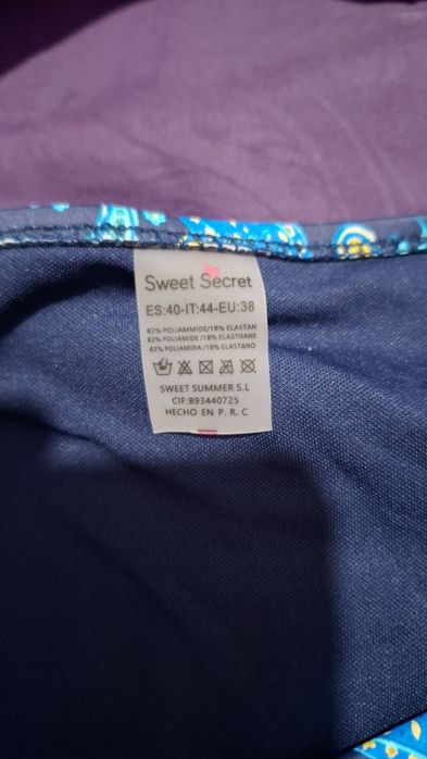 Bikini azul tam 38 Eu 40 Es novo sweet secret