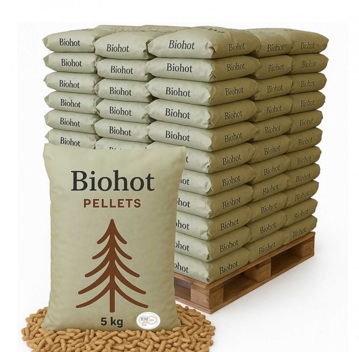 Sacos Pellets 6 mm / 5kg ( Certificados / Marca Biohot )