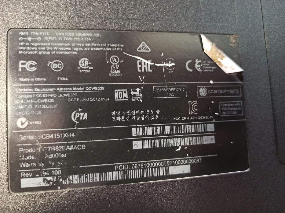 Laptop HP Hewlett Packard