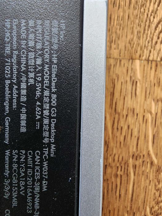 Мини ПК HP Elitedesk G3 i7 7700 3.6Ггц 16ГБ 256SSD