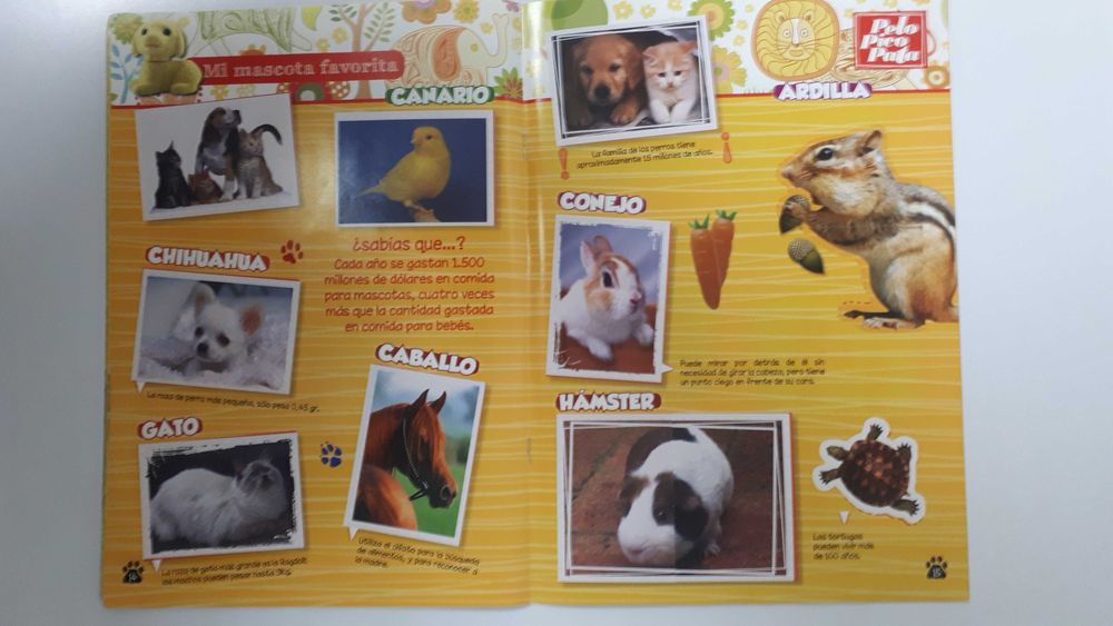 Caderneta de cromos pelo, pico, pata - Completa