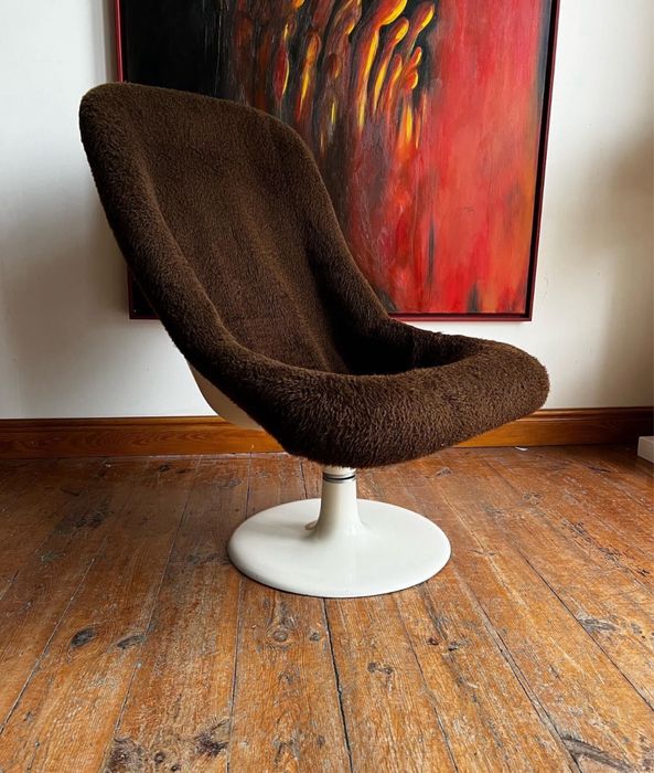 Space age fotel ibrotowy z lat 70-tych