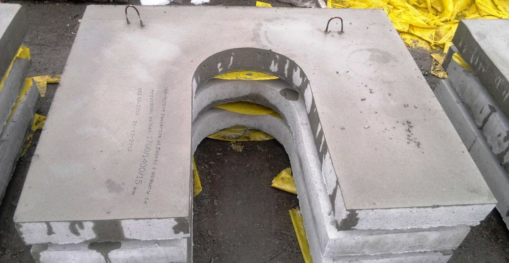 murek ścianka przepustu wylot pod rurę mostek betonowy śląsk