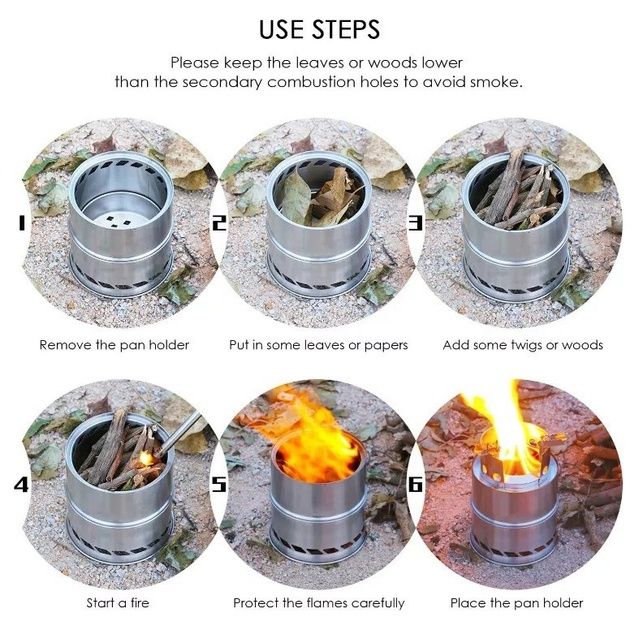 Портативна міні-піч для кемпінгу, походів, табору, кухонного грилю