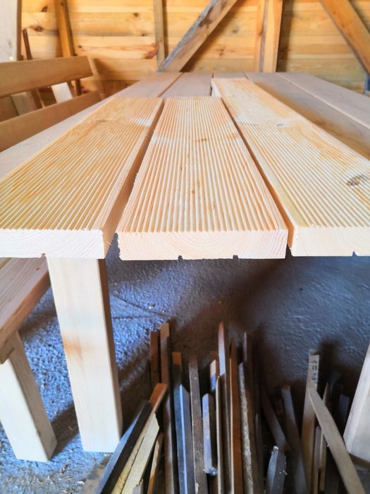 Deska tarasowa sosna ryflowana AB