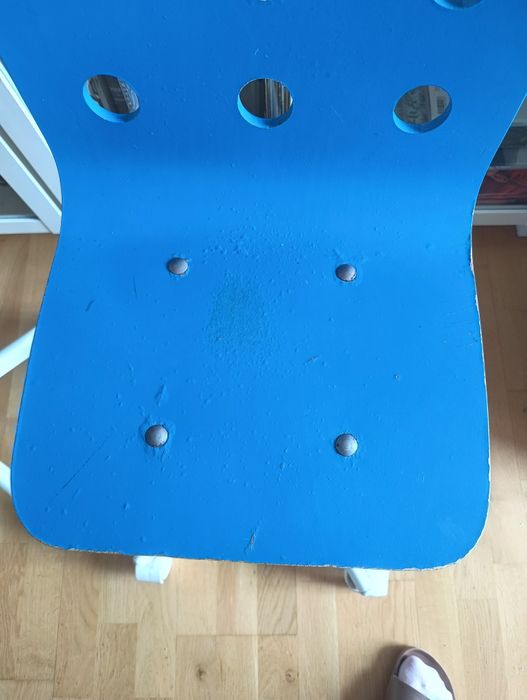 Ikea Jules krzesełko obrotowe niebieskie
