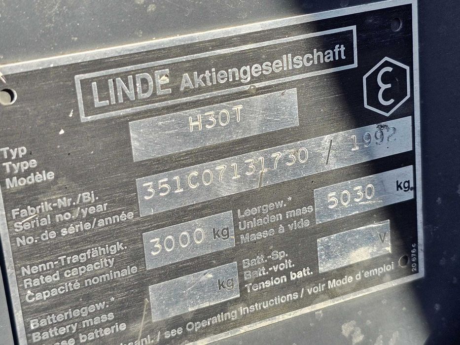 Wózek widłowy Linde H30T LPG 1992r.
