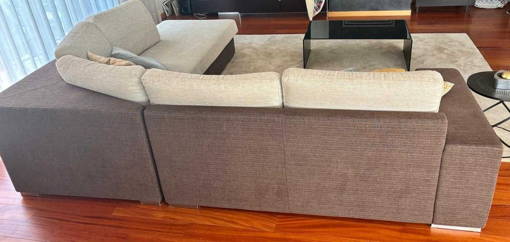 Sofá de canto, 5 lugares, semi-novo