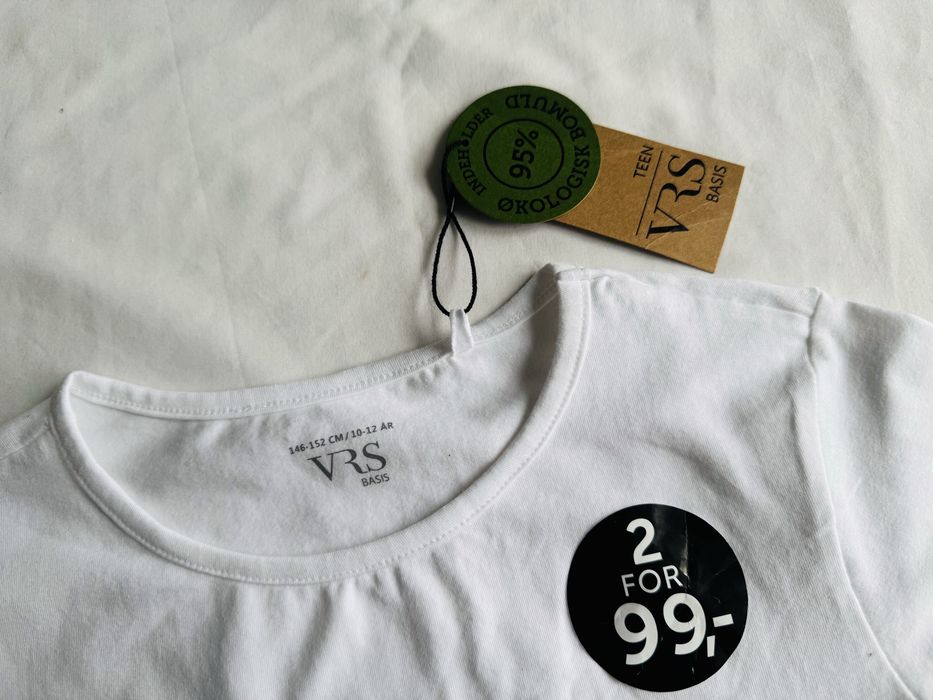 Biały t-shirt koszulka 146-152 cm 10 - 12 lat VRS Basia