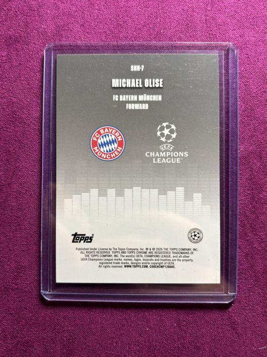 Michael Olise Logofractor silenced rare topps card