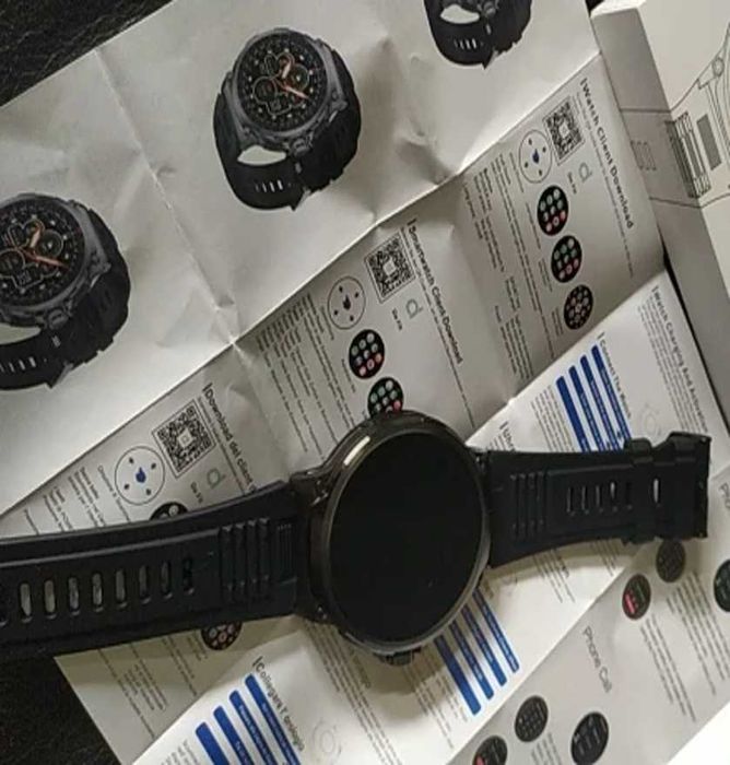 Умные часы 1.85" Ultra HD с GPS, Bluetooth звонками и батареей 710 мАч