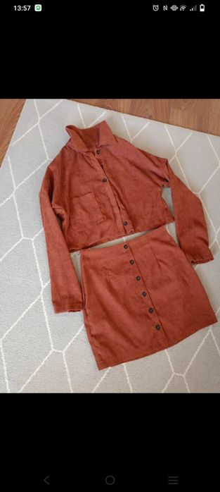 Komplet damski sztruks