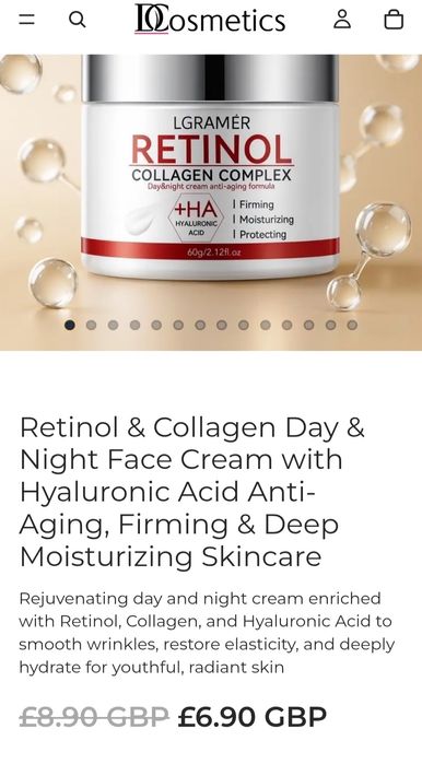 Ретиноловий крем для обличчя з колагеном, 60г