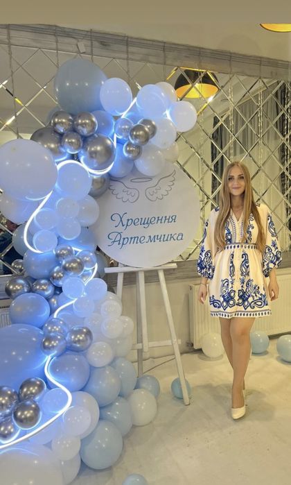 Фотозона кульки на хрещення міні фотозона на рочок на 1 рік Оренда