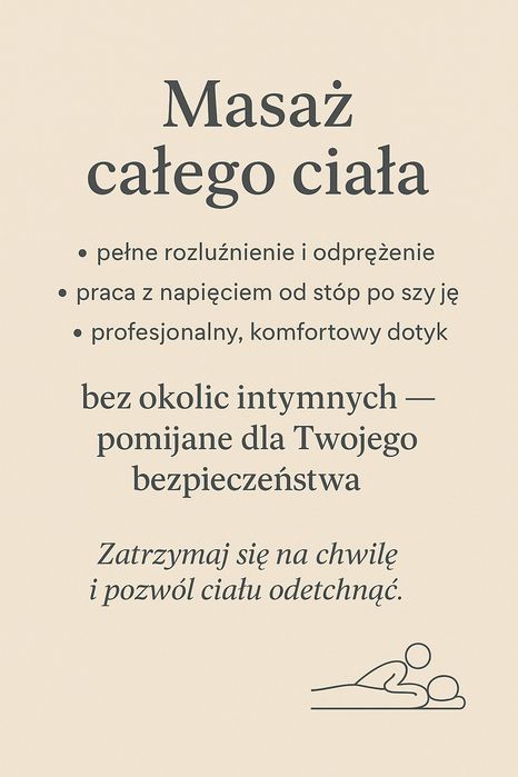 Masaże relaksacyjne, klasyczne