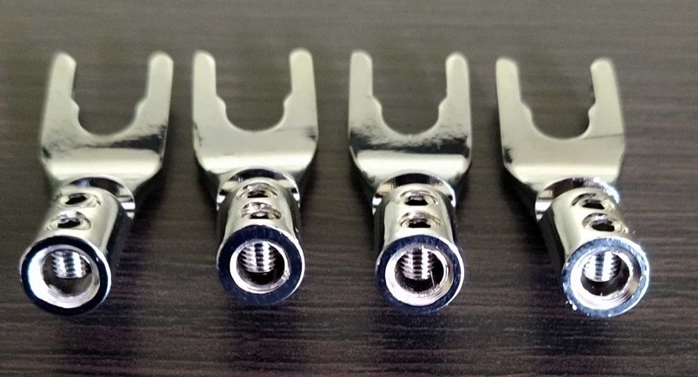 wtyki widełki głośnikowe Valab FP Rhodium