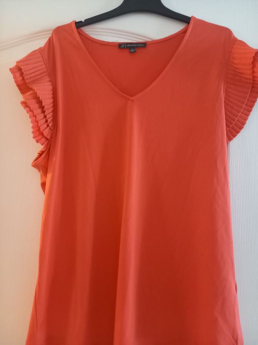 Koralowa pomaranczowa bluzka koszulka z USA