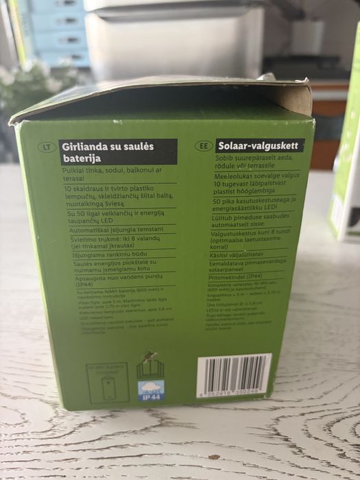 Lampki do ogrodu lub na balkon solar bulb string light warm white