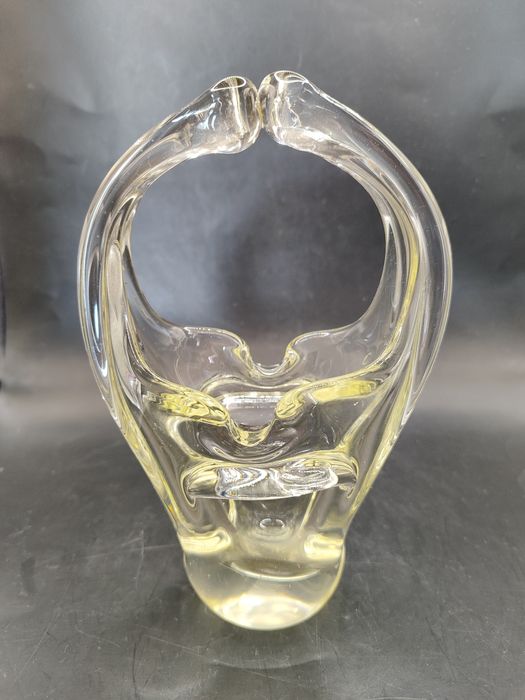 Szklany kosz koszyk Murano pojemnik na cukierki miseczka Vintage