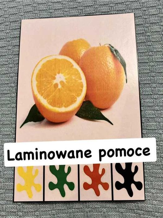 Kolorowe plamki karty edukacyjne