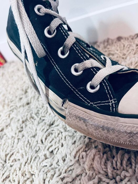 Czarne trampki Converse wysokie wiązane 39