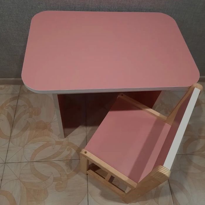 Дитячий столик та стільчик парта детский стол и стул меблі для садочку