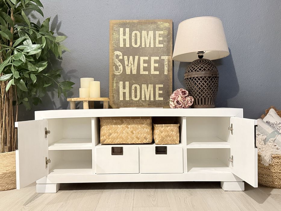 aparador, consola, armario, movel de tv, acacia, arboretto, rustico