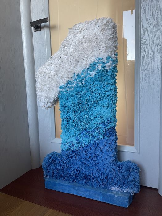 Цифра 1 синя , на дитячий день народження