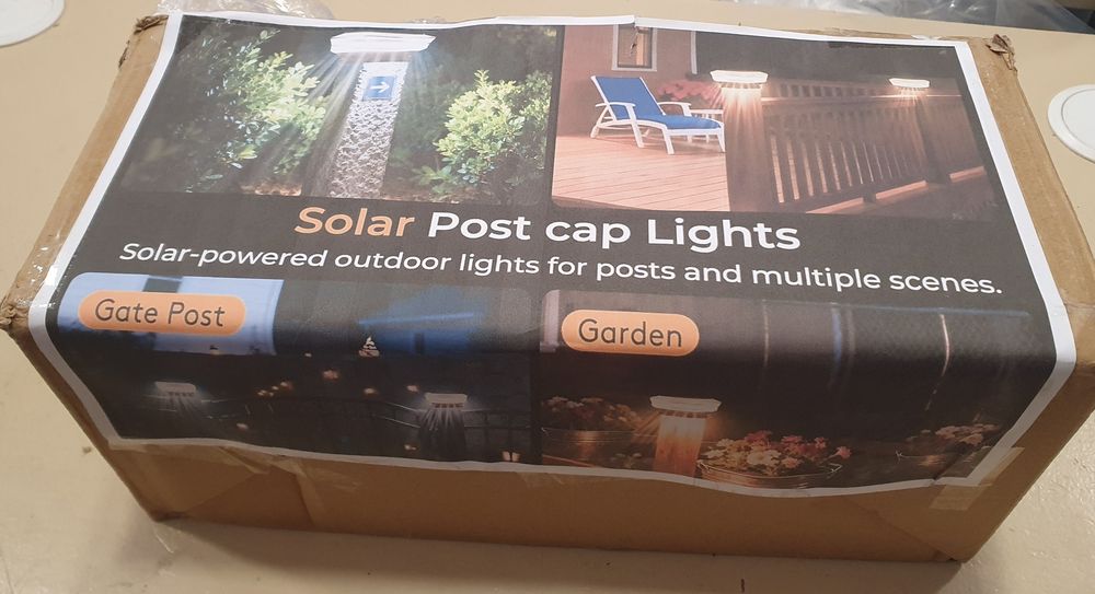 Luzes solares para poste quintal ou jardim 4 peças modelo TS-GL0409