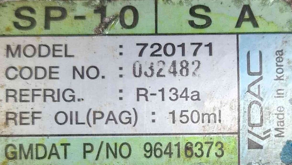 Compressor Ar Condicionado 720171 - CHEVROLET AVEO / KALOS Hatchback