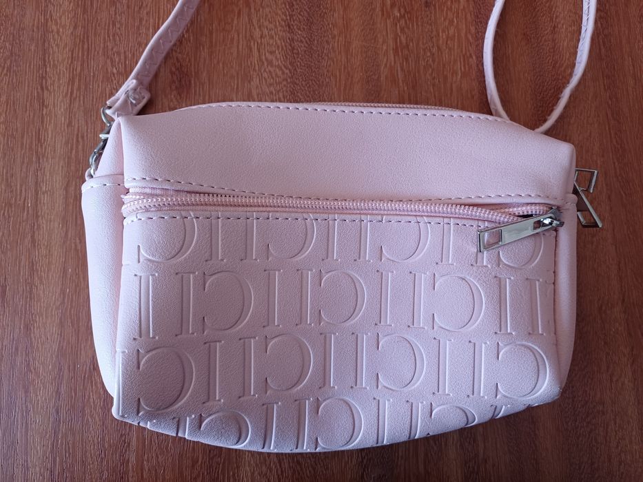 Bolsa rosa para menina, com 4 compartimentos