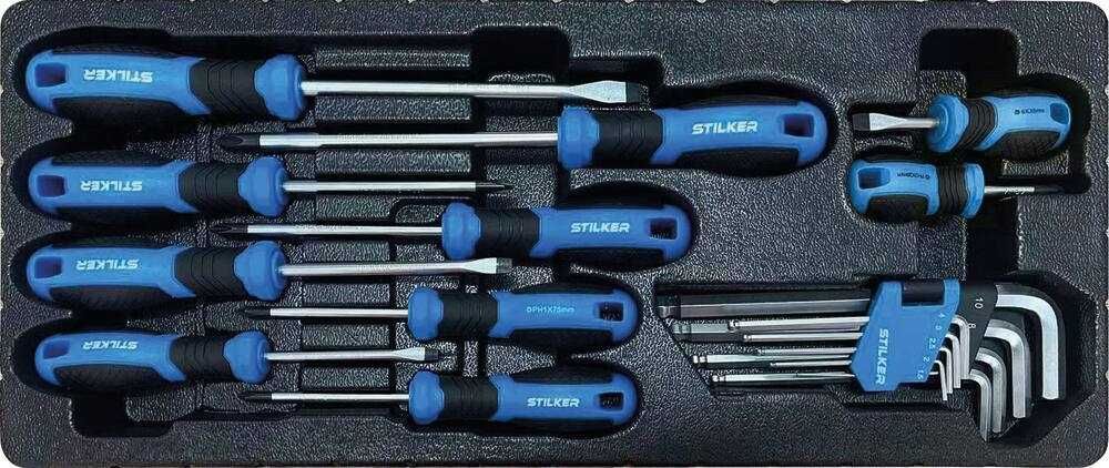 Baú/Caixa de Ferramentas com 4 Gavetas 108 Peças STILKER   JR19