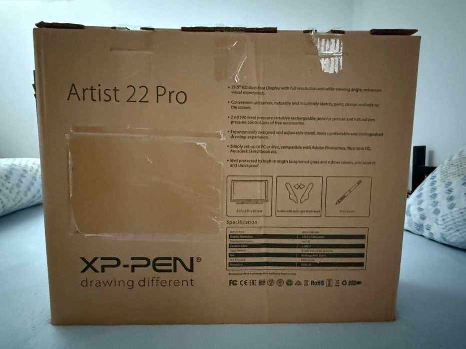 XP-Pen Artist 22 Pro – Tablet de Desenho com Ecrã 21.5” (Excelente Estado)