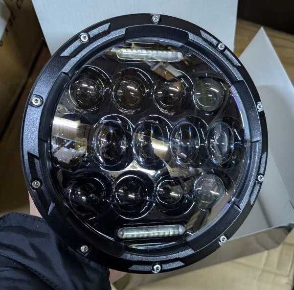 Передние лэд фары Нива ВАЗ 2121, ВАЗ 2101, ГАЗ24, УАЗ. LED много линз