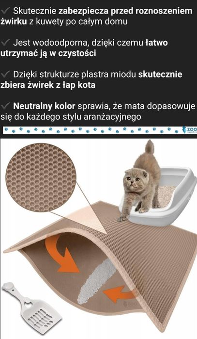 Kuweta i mata dwuwarstwowa XXL 75x55 cm