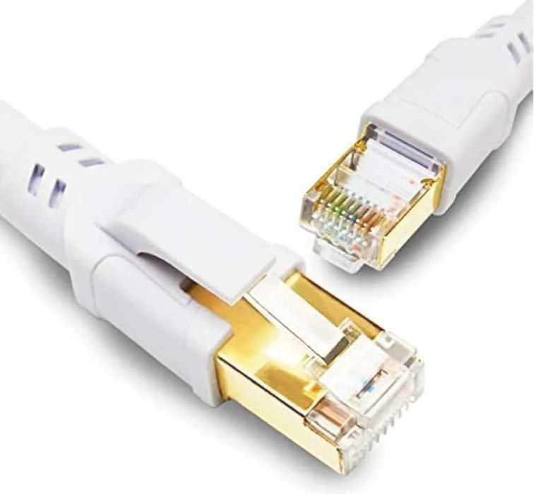 Kabel Ethernet Yauhody CAT8 1m 40Gb/s 2000MHz Ze złoconym złączem RJ45
