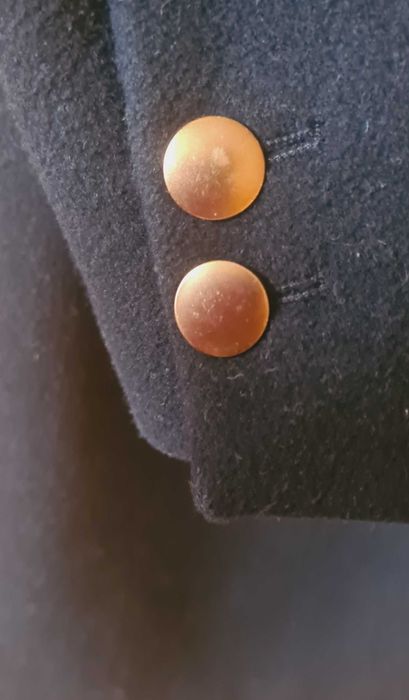 Płaszcz ZARA, czarny XS, 54% wełny, stan bdb